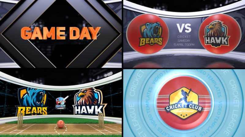 Cricket Broadcast Editable Video Templates Envato